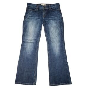 Levi's 515 Jeans Women 8M (Fits 32x28) Bootcut Medium Wash Denim Stretch Frayed